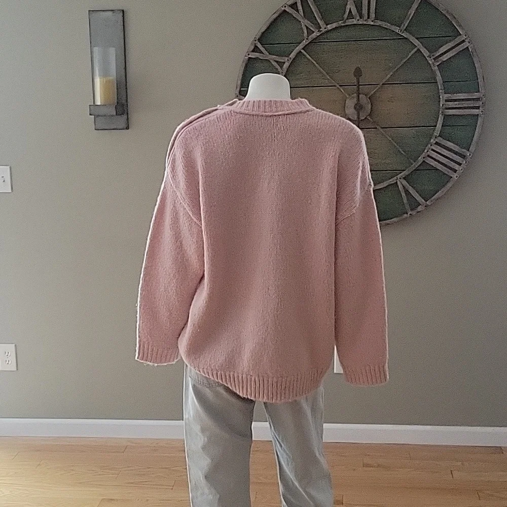 J. Crew Button Shoulder Crew Neck Sweater